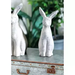 Hot Kirklands Home Distressed Rabbit Outdoor Statue Gray