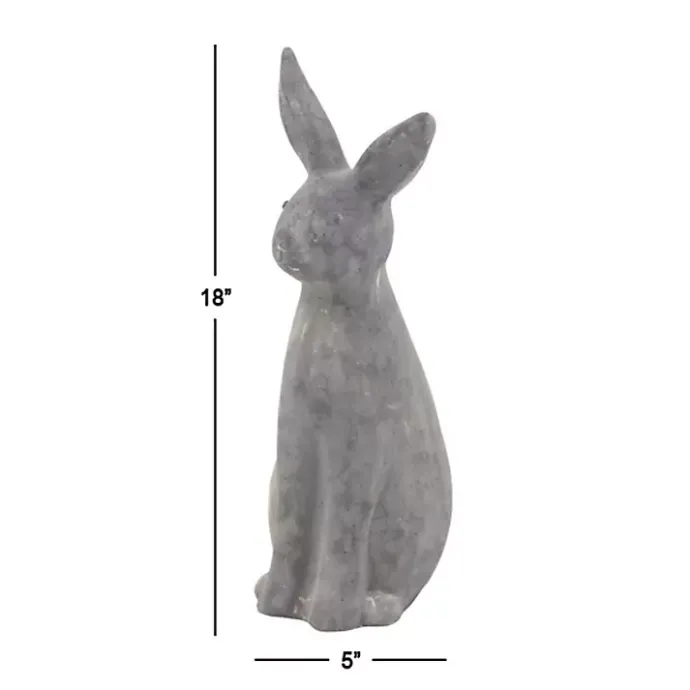 Hot Kirklands Home Distressed Rabbit Outdoor Statue Gray
