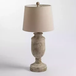 Discount Kirklands Home Distressed Urn Table Lamp Ivory