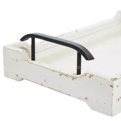 Sale Kirklands Home Distressed Wood Trays, Set of 2 Ivory