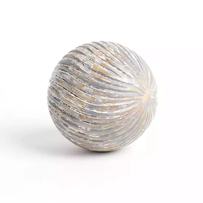 Clearance Kirklands Home Distressed Mango Wood Swirl Orb