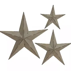 Outlet Kirklands Home Distressed Metal Stars 3-pc. Outdoor Plaque Set