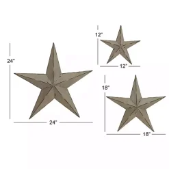 Outlet Kirklands Home Distressed Metal Stars 3-pc. Outdoor Plaque Set