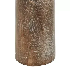 Outlet Kirklands Home Distressed Mocha Mango Wood Candlesticks, Set of 3 Brown