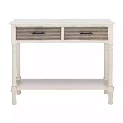 Clearance Kirklands Home Distressed Natural Ronan 2-Drawer Console Table White