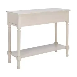 Clearance Kirklands Home Distressed Natural Ronan 2-Drawer Console Table White