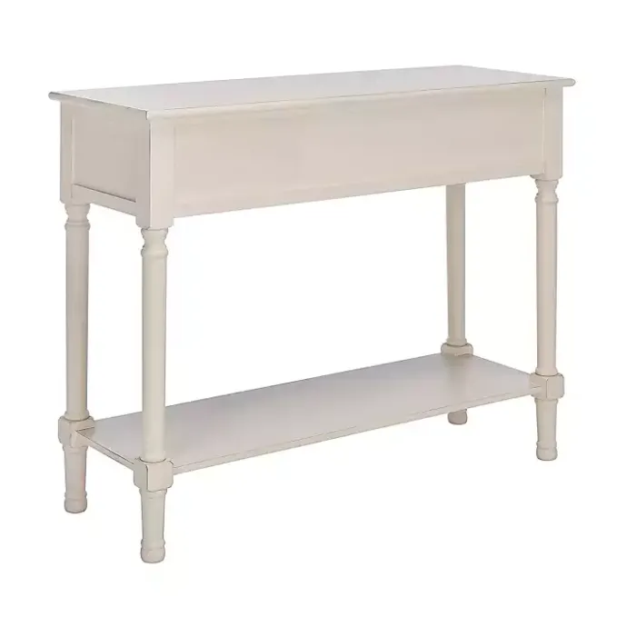 Clearance Kirklands Home Distressed Natural Ronan 2-Drawer Console Table White