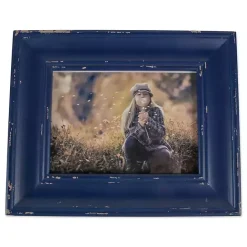 Online Kirklands Home Distressed Navy Farmhouse Frame, 8x10 Blue