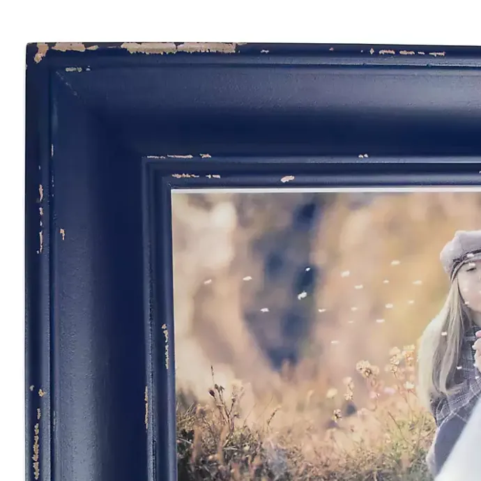 Online Kirklands Home Distressed Navy Farmhouse Frame, 8x10 Blue