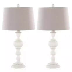 Clearance Kirklands Home Distressed Off-White Morocco Table Lamps, Set of 2 Gray
