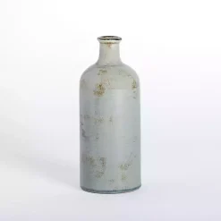 New Kirklands Home Distressed Slate Ceramic Vase Blue