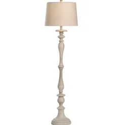Discount Kirklands Home Distressed Taupe Finish Floor Lamp White