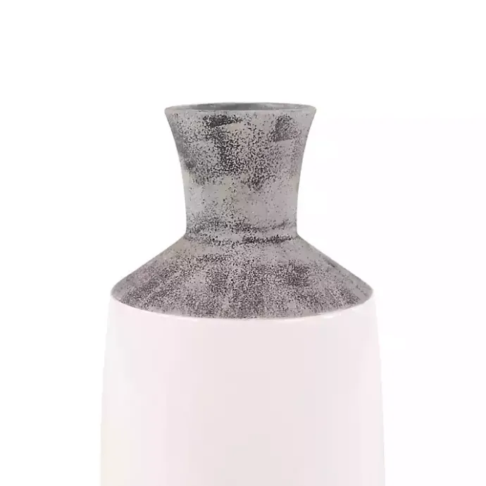 Hot Kirklands Home Distressed Two-Tone Stoneware Vases, Set of 2