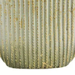 Clearance Kirklands Home Distressed White and Beige Flat Vases, Set of 2