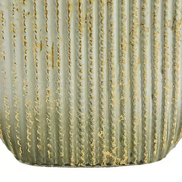 Clearance Kirklands Home Distressed White and Beige Flat Vases, Set of 2