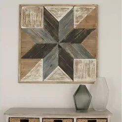 Best Kirklands Home Distressed White and Blue Farm Star Wall Plaque