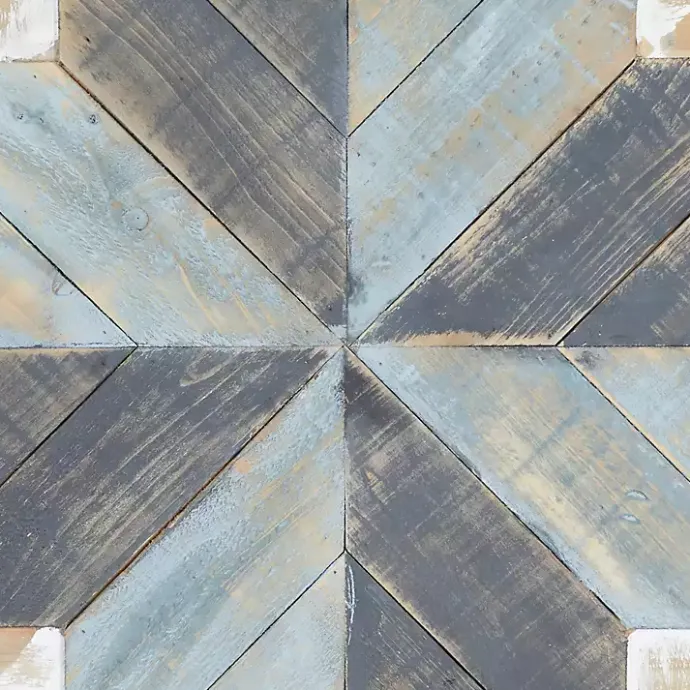 Best Kirklands Home Distressed White and Blue Farm Star Wall Plaque