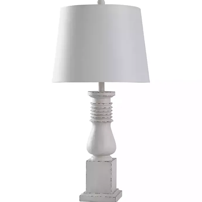 Clearance Kirklands Home Distressed Asher Table Lamp White