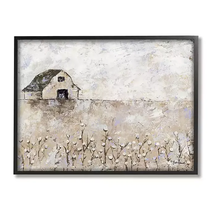 Best Kirklands Home Distressed White Barn Framed Wood Wall Plaque Tan