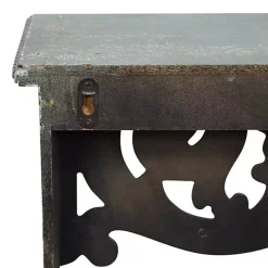 Outlet Kirklands Home Distressed White Carved Wood Wall Shelf