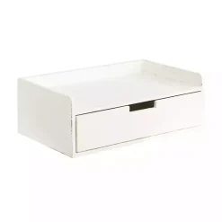 Best Kirklands Home Distressed Drawer Kitt Floating Side Table White