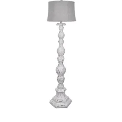 Clearance Kirklands Home Distressed White Floor Lamp