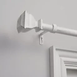 Clearance Kirklands Home Distressed White Napoleon Curtain Rod, 120 in.
