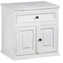 Kirklands Home Distressed Nightstand White