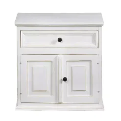 Kirklands Home Distressed Nightstand White