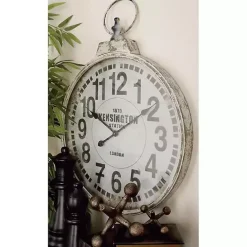 Hot Kirklands Home Distressed White Pocket Wall Clock