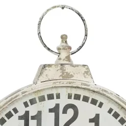 Hot Kirklands Home Distressed White Pocket Wall Clock