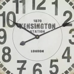 Hot Kirklands Home Distressed White Pocket Wall Clock