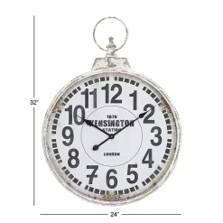 Hot Kirklands Home Distressed White Pocket Wall Clock