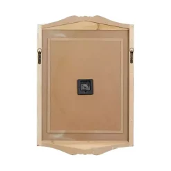 Discount Kirklands Home Distressed White Wood Scroll Wall Clock