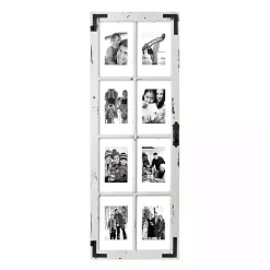 Outlet Kirklands Home Distressed Wood and Metal Windowpane Collage Frame White