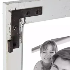 Outlet Kirklands Home Distressed Wood and Metal Windowpane Collage Frame White