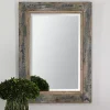 Best Kirklands Home Distressed Wood Frame Wall Mirror