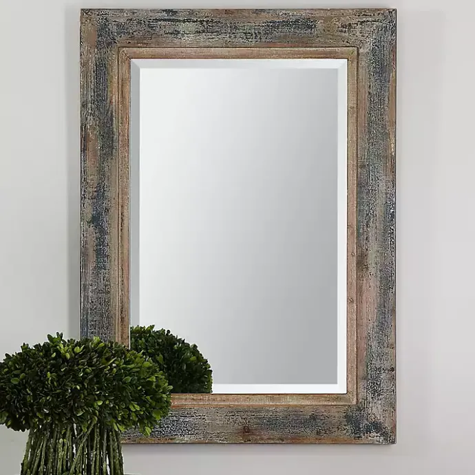 Best Kirklands Home Distressed Wood Frame Wall Mirror