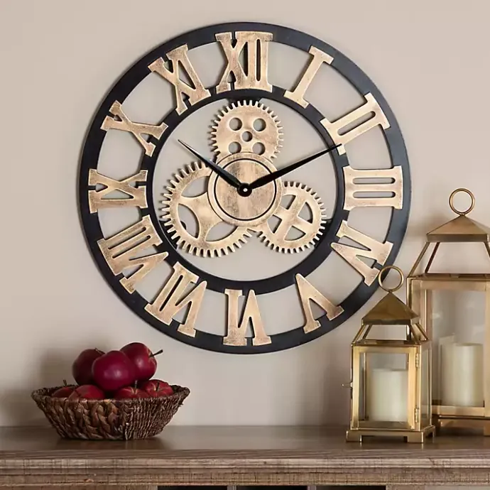Clearance Kirklands Home Distressed Wood Vintage Wall Clock