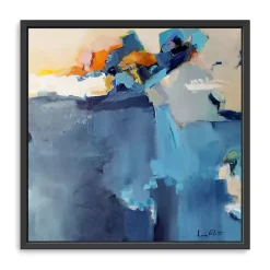 Sale Kirklands Home Dizzy at the Edge Framed Canvas Art Print Blue