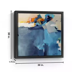 Sale Kirklands Home Dizzy at the Edge Framed Canvas Art Print Blue
