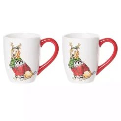 Discount Kirklands Home Dog Christmas Sweater Mugs, Set of 2