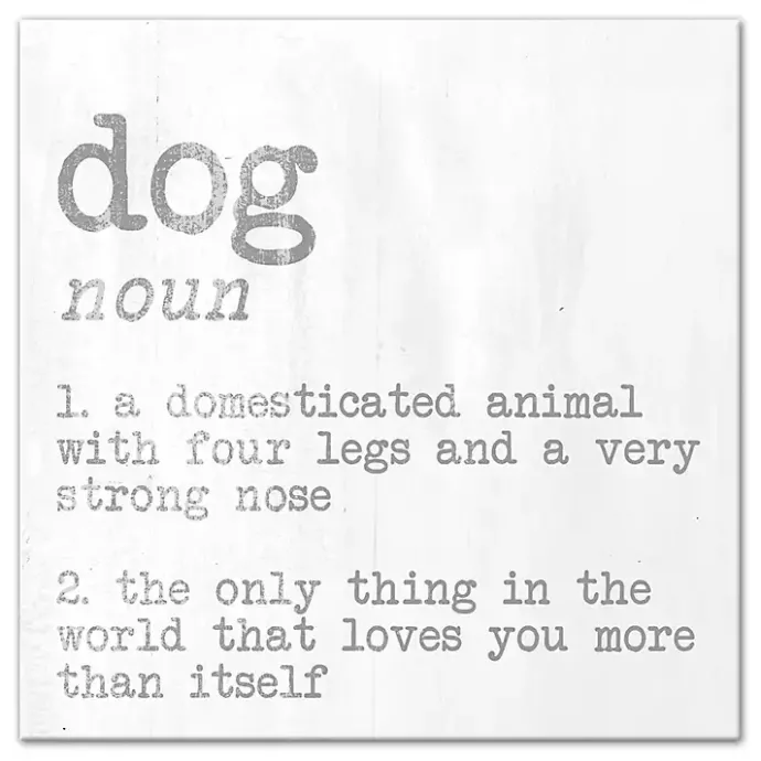 Online Kirklands Home Dog Definition Canvas Art Print White