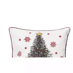Discount Kirklands Home Dogs Around Christmas Tree Throw Pillow