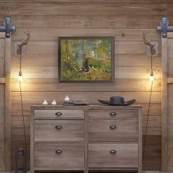 Clearance Kirklands Home Dogs in Woods Framed Art Print