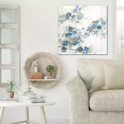New Kirklands Home Dogwood in Blue Canvas Art Print
