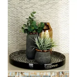 Outlet Kirklands Home Dotted Shell Round Wooden Tray