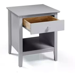 Sale Kirklands Home Dove Brazilian Pine Wood Nightstand Gray