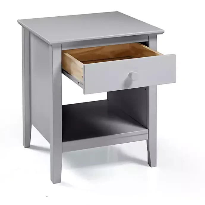 Sale Kirklands Home Dove Brazilian Pine Wood Nightstand Gray