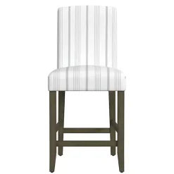 Outlet Kirklands Home Dove Gray Striped Upholstered Bar Stool